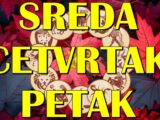 sreda, četvrtak i petak